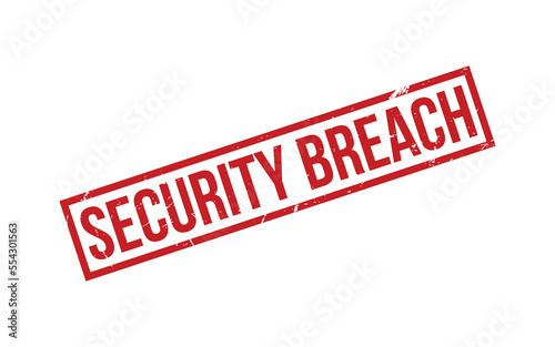 Security Breach Rubber Stamp Seal Vector