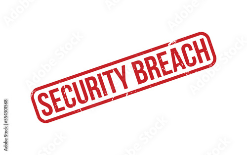 Security Breach Rubber Stamp Seal Vector