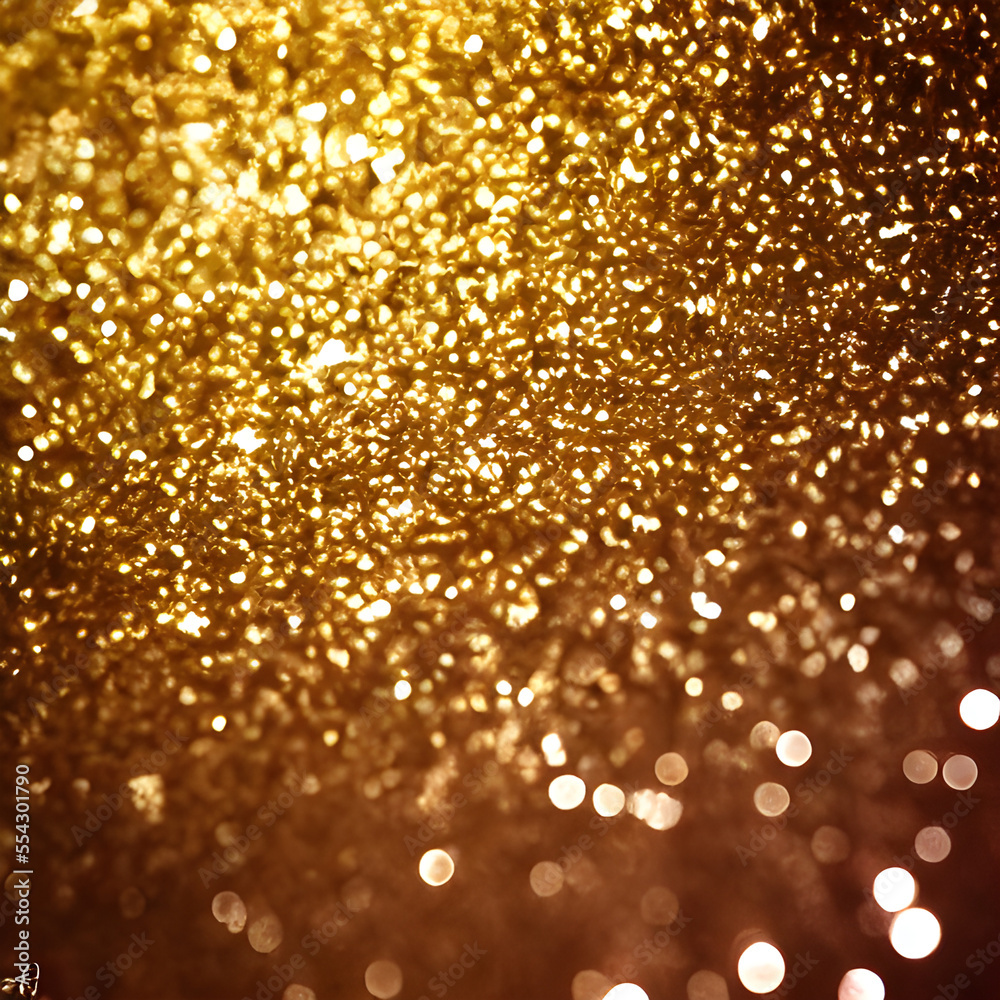 Gold glitter background. Art created with AI technology Gold glitter background. Art created with AI technology