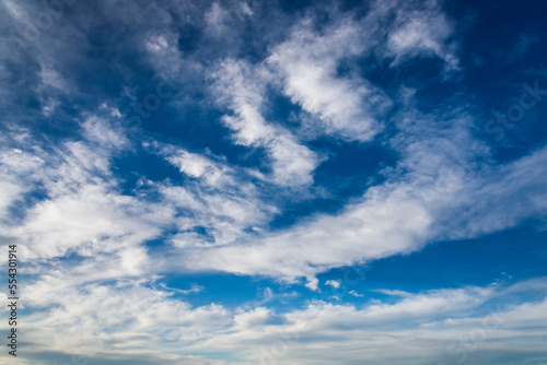 Beautiful clouds with the blue sky background © BINGJHEN