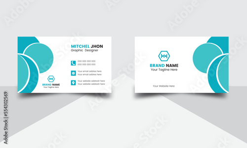 Simple professional corporate business card template.Double sided business card design.Business Card Layout with Modern Design. 
modern creative design business card. template Business Card .