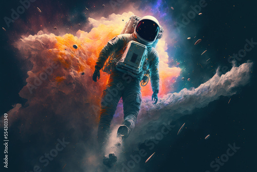 astronaut in the space