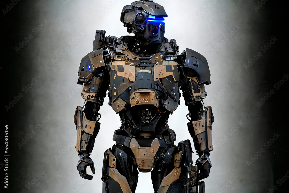 Robots. Soldier Robot hyper realistic. Conceptual project 2025. Futuristic interpretation. Illustration for advertising, cartoons, games, blockbusters, print media. My collection. Robots. Soldier Robot hyper realistic. Conceptual project 2025. Futuristic interpretation. Illustration for advertising, cartoons, games, blockbusters, print media. My collection.