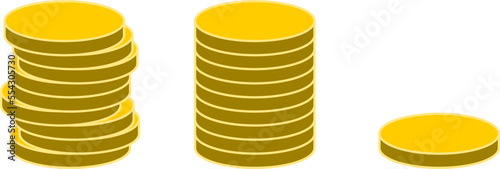 coins on a white background