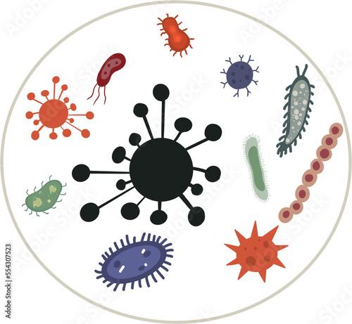 Fotografie immune defence system, colour illustration