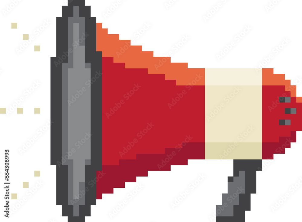 Fototapeta premium Megaphone 8Bit Pixel