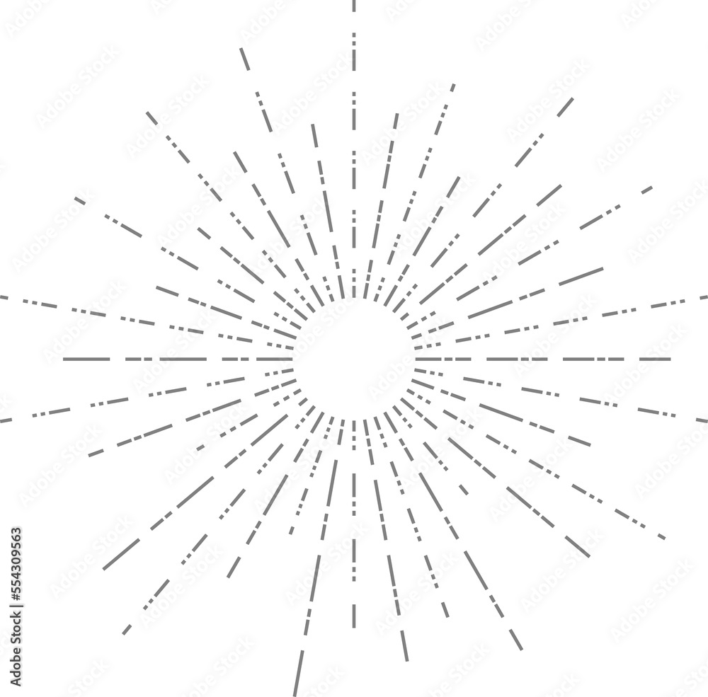 Fototapeta premium Vintage Sunburst Isolated