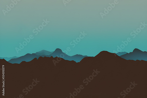 Mountains Landscape created using Generative AI