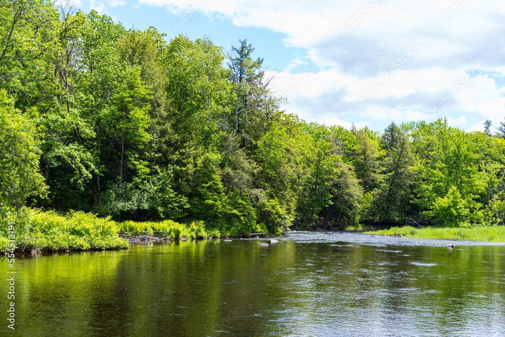 Sebasticook River in Pittsfield Maine on a late spring morning. Sebasticook River in Pittsfield Maine on a late spring morning.