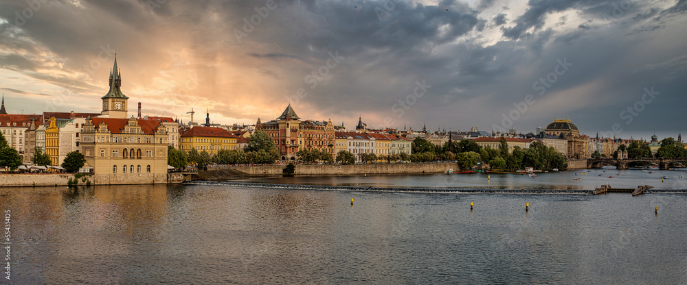 Fototapeta premium Prague Panoramic Sunrise View