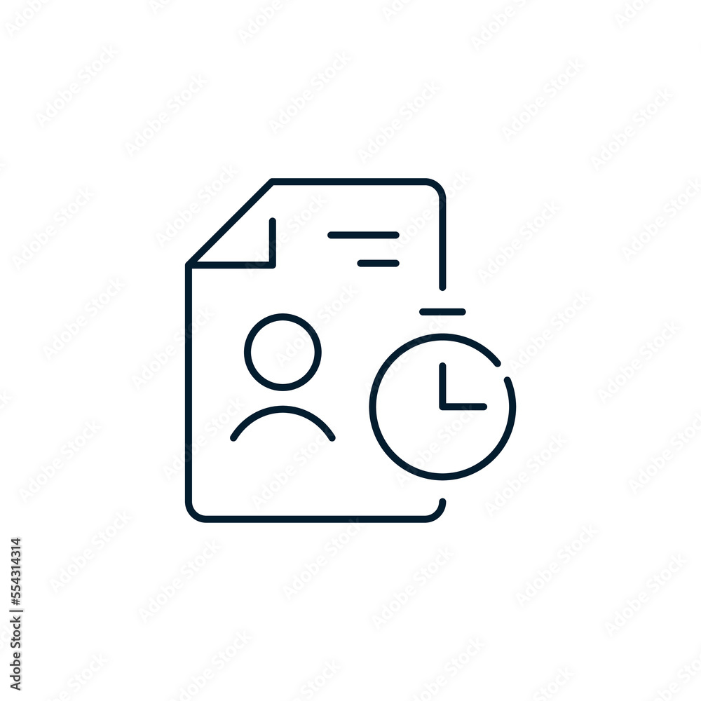 The concept of fast document verification. Vector icon isolated on white background. The concept of fast document verification. Vector icon isolated on white background.