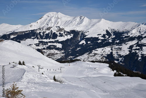 Pistes de ski à Lenk. Suisse