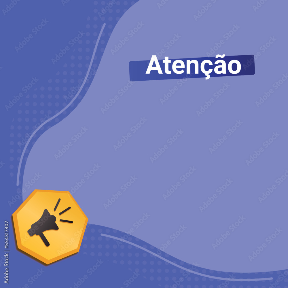 Post atenção com espaço com comunicados e mensagens