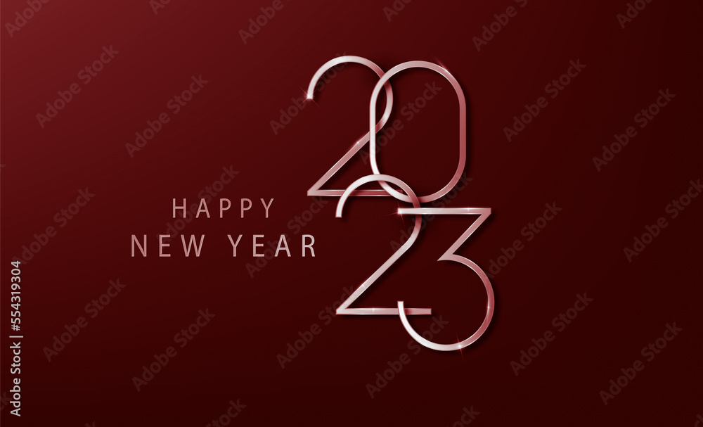 New Year 2023 background, new year. 3d illustration