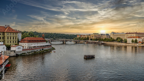 panorama river Danube Prague