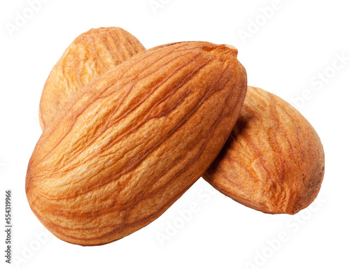 Print op canvas almonds on transparent background. png file