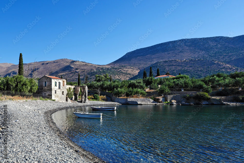 The village Kotronas in Eastern Mani, Greece