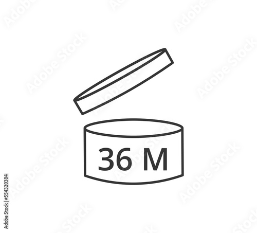 Period After Opening icon, thirty-six months. 
