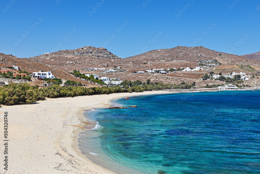 Kalafatis beach in Mykonos, Greece