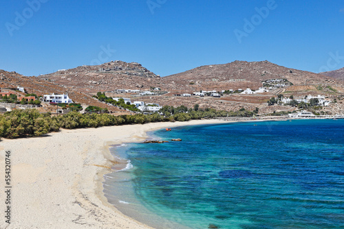 Kalafatis beach in Mykonos, Greece photo