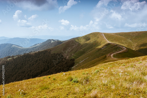 wesome sunset landscape, beautiful morning background in the mountains, Carpathian mountains, Ukraine, Europe photo