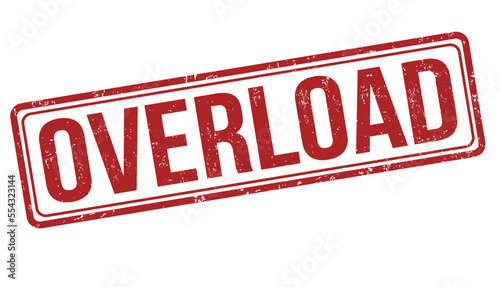 Overload grunge rubber stamp