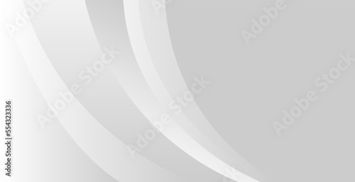Fototapeta Naklejka Na Ścianę i Meble -  curve silver paper page abstract layer paper polygonal background white layout shine smooth minimal gray banner