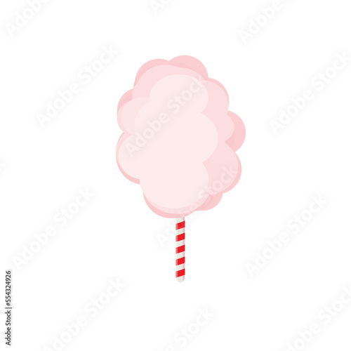 Cotton candy icon in cartoon style isolated on white background. Films and cinema symbol stock vector illustration.