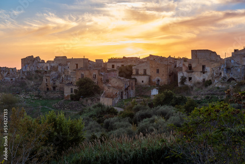 Poggioreale is a ghost town in the west of Sicily. The Belice Valley earthquake destroyed the entire town and killed 200 people in 1968. A new village was rebuilt down the valley