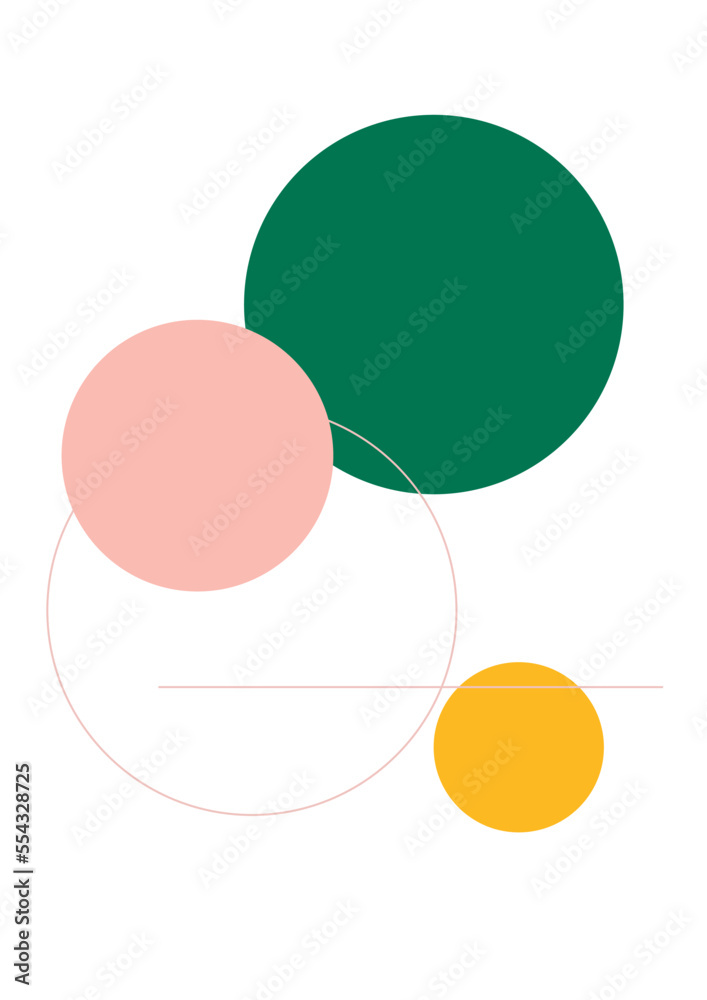 Imagen vertical abstracta vectorial de circulos de colores 