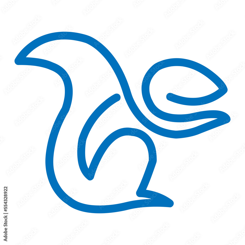 Fototapeta premium Template animal squirrel with logo vector illustration design.