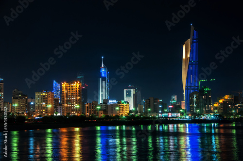city skyline at night © shahbaz