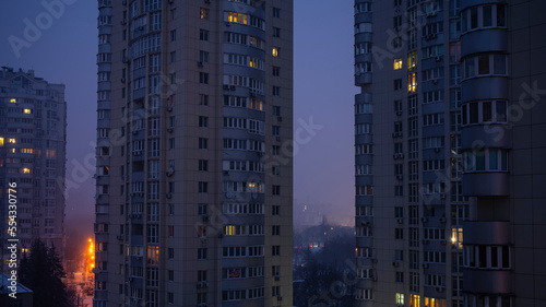 Night city metropolis. night city lights
