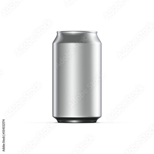 Transparent 250ml 330ml Energy Drink Soda Beer Can. Alpha channel 3D Render