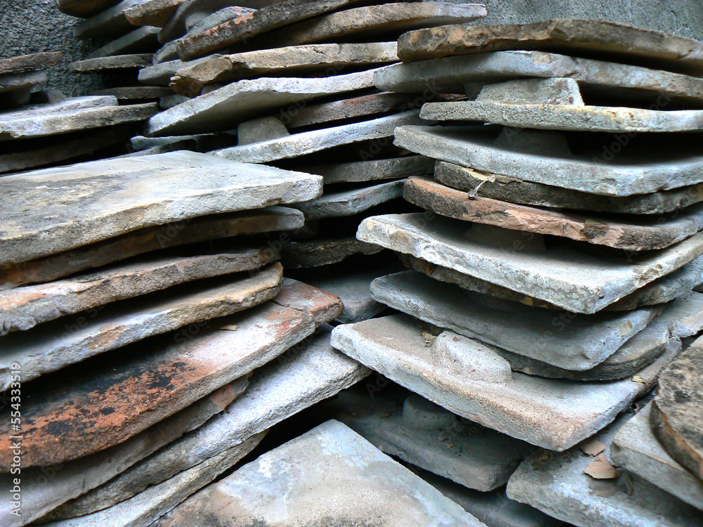 Traditional clay roof tiles for construction Traditional clay roof tiles for construction