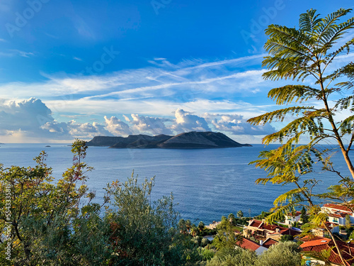 Obraz na płótnie Kastellorizo Greek Island, Dodecanese - Greece. Beautiful view from Kas, Antalya, Turkey w salonie