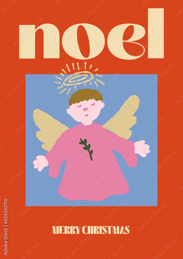 Poster Retro Magazine Style Toys Holly Poinsettia Retro Style Poster Retro Magazine Style Toys Holly Poinsettia Retro Style