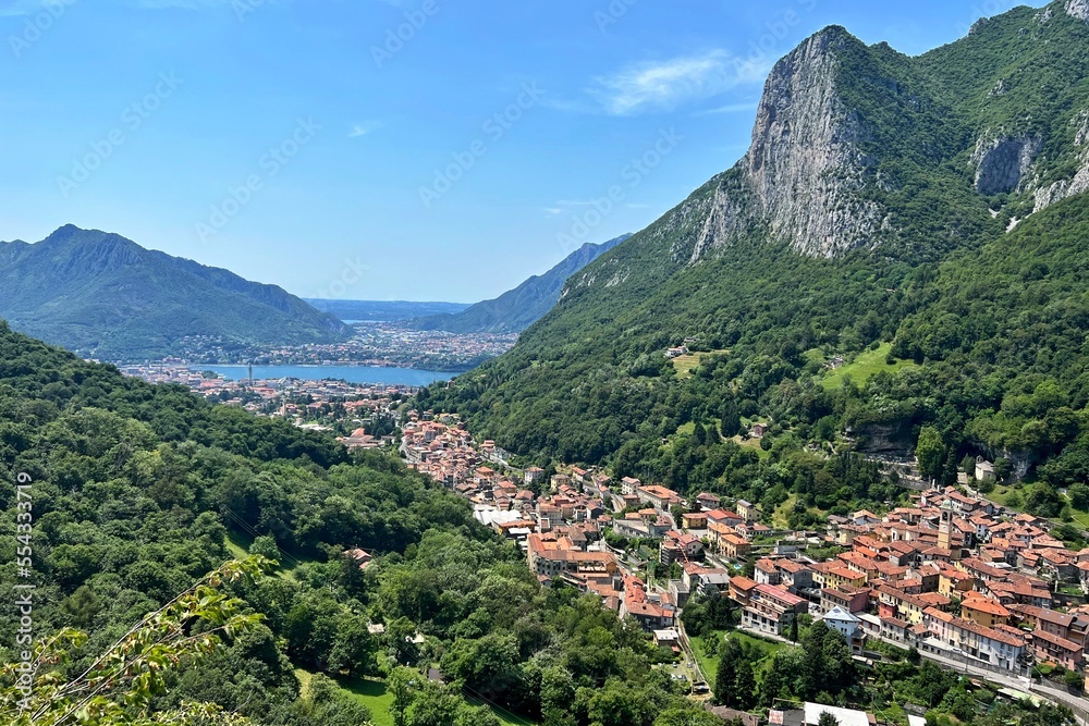 View of the countryside near the city of Lecco