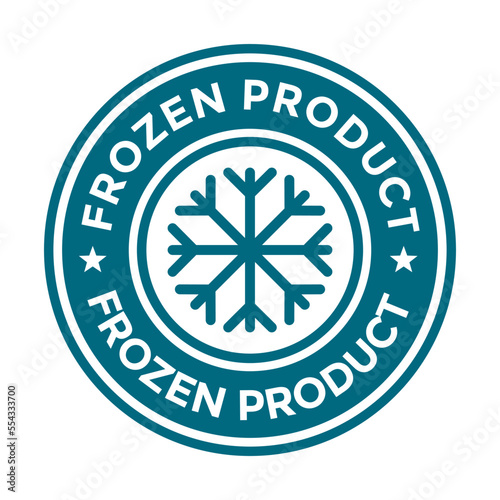 Keep frozen or freeze product vector badge template