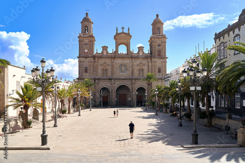 Cathedral of Santa Ana in Las Palmas, Canary Islands on a sunny day