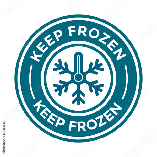 Keep frozen or freeze product vector badge template