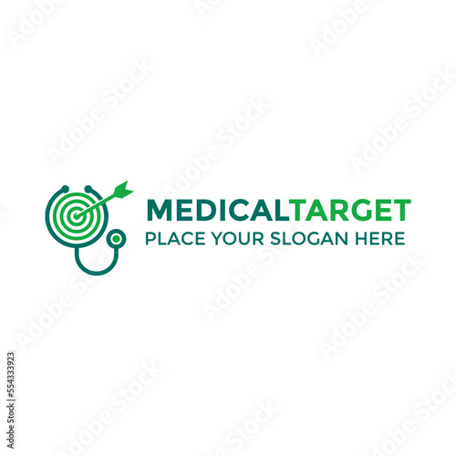 Medical target vector logo template