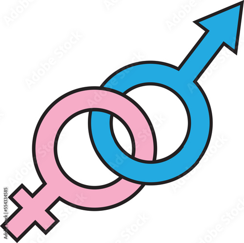Professionally designed gender icon with beautiful colors on a white background
