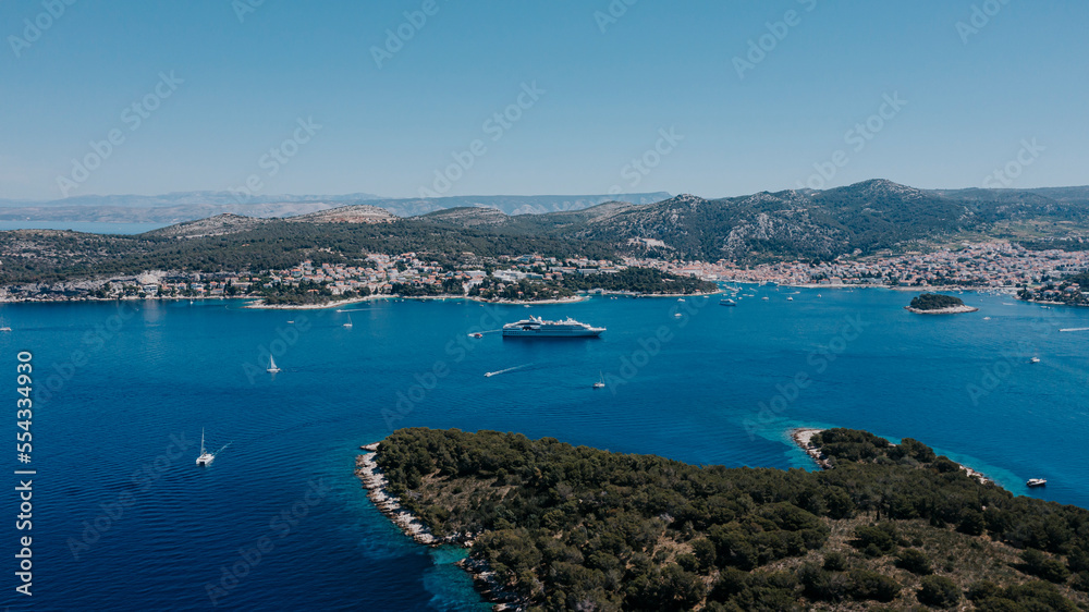 Fototapeta premium Aerial view of a beautiful Adriatic sea