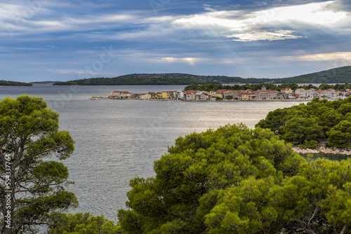 Krapanj Island, one of the smallest inhabited islands of the Adriatic Sea; Sibenik County, Croatia photo