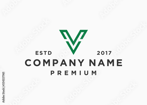 mv logo design vector illustration template