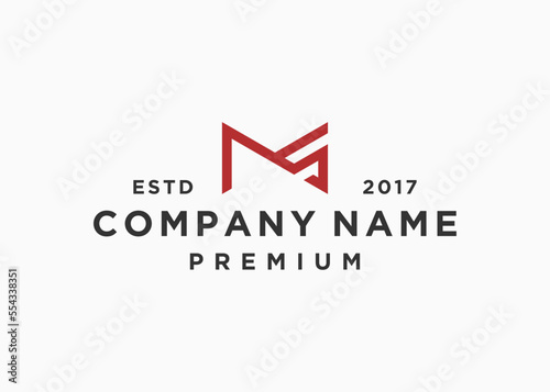 letter ms logo design vector illustration template photo