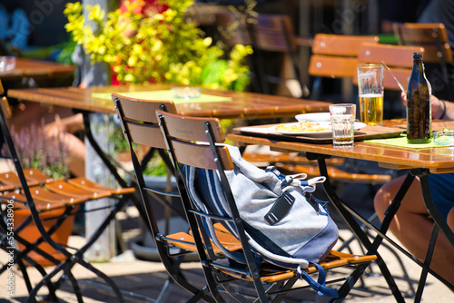 table in cafe