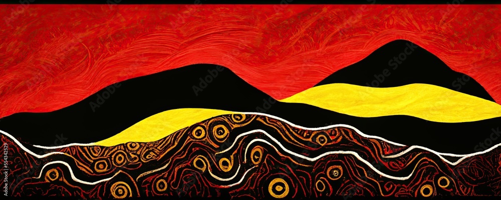 Tree Dreamtime Australian Aboriginal dreamtime creation of Australia by a rainbow ...