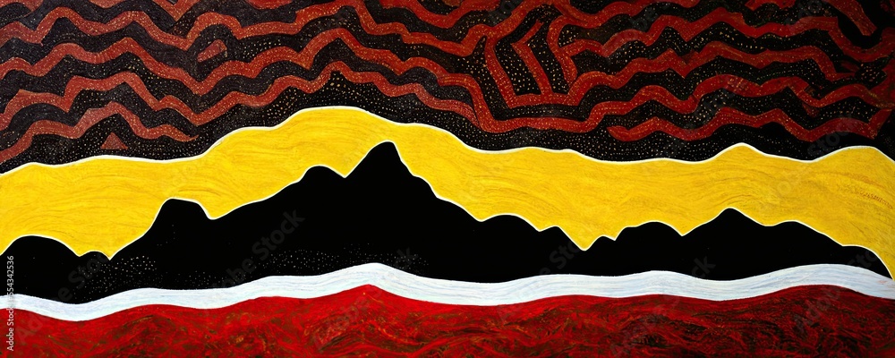 Tree Dreamtime Australian Aboriginal dreamtime creation of Australia by a rainbow ...